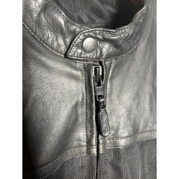 River Road Pecos Mesh Leather Motorcycle Jacket Black Men's Size 42 - Picture 4 of 10